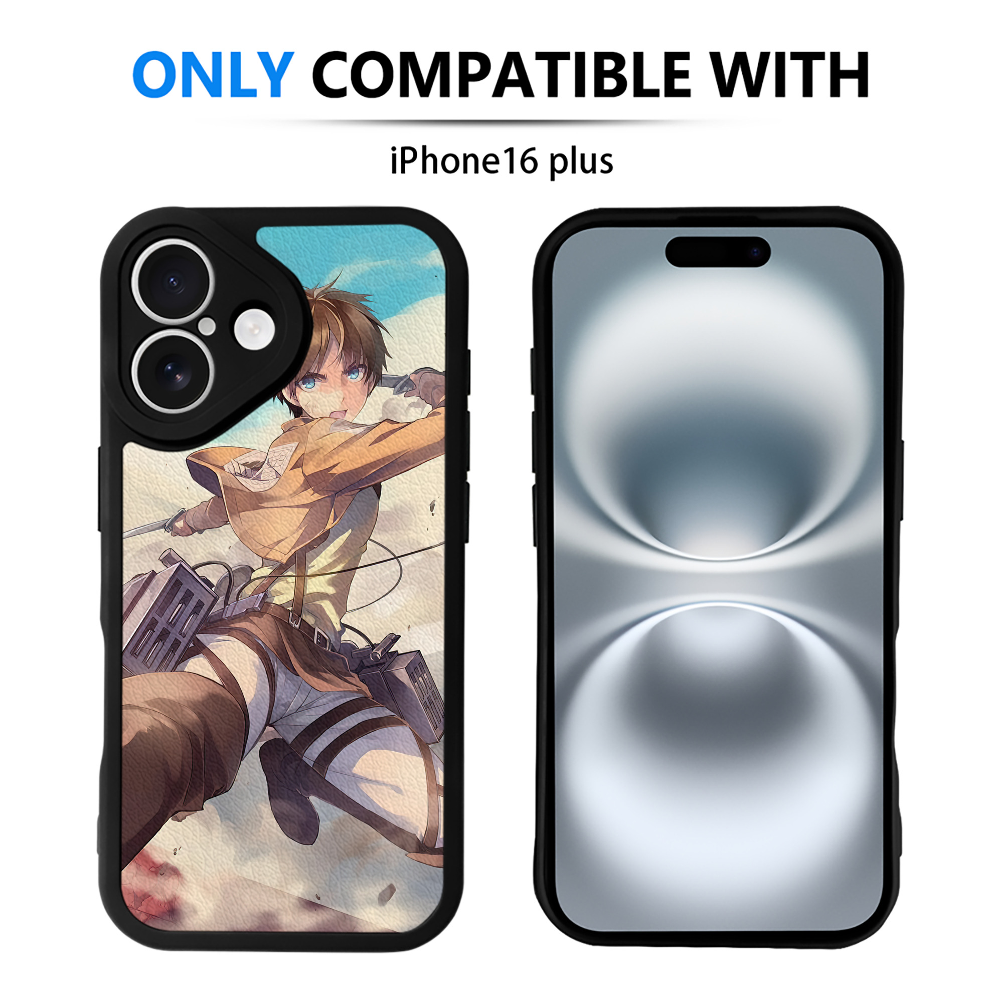 （画像用） 進撃の巨人 Attack on Titan 【iPhone 16シリーズ対応】シリコンスマホケース（レザー調） 材質：シリコン